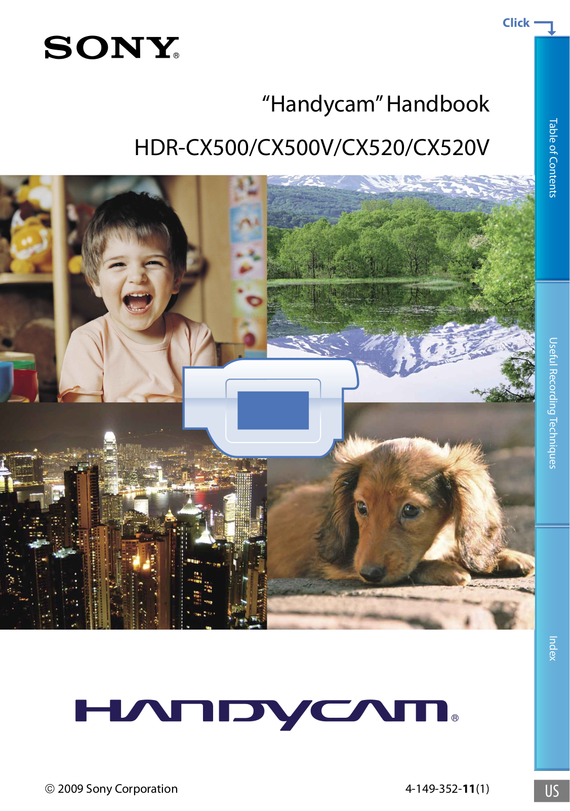 Sony HDR-CX500, HDR-CX500V, HDR-CX520, HDR-CX520V Handbook