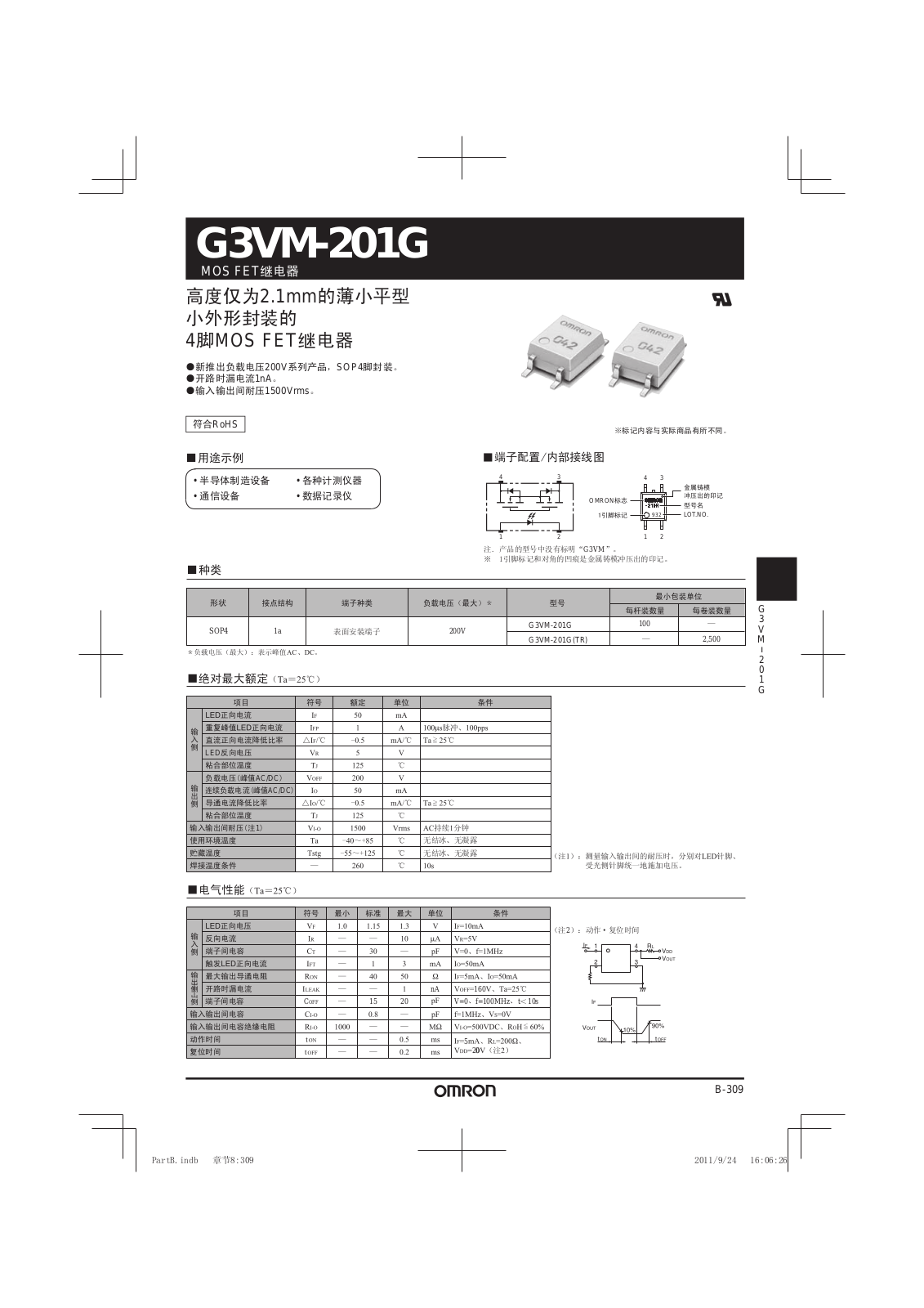 OMRON G3VM-201G User Manual