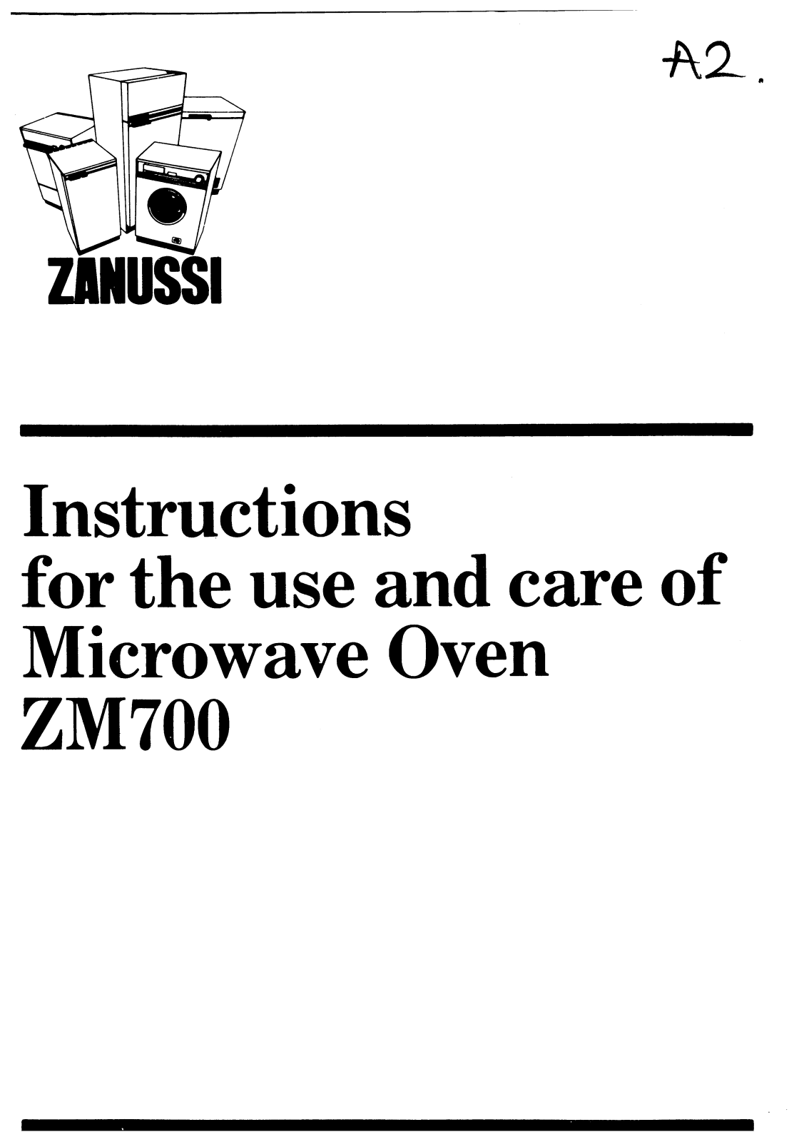 Zanussi ZM700 User Manual