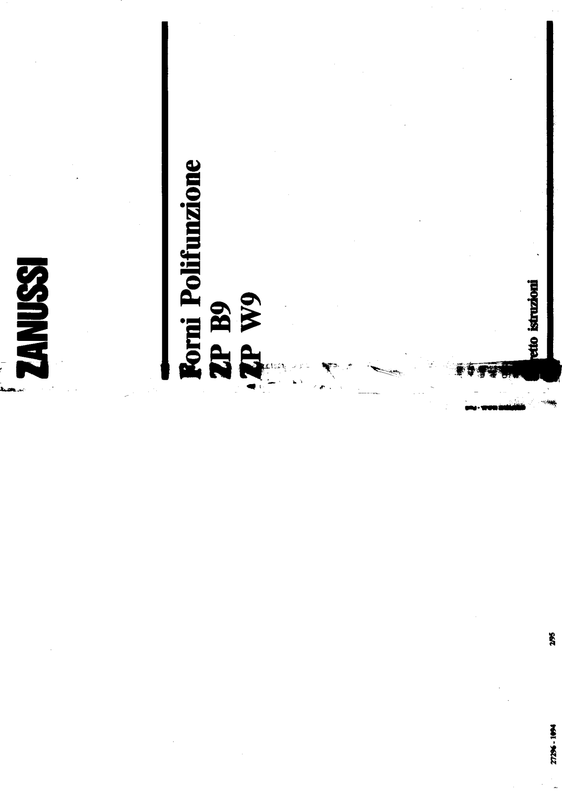 Zanussi ZPW9, ZPB9 User Manual