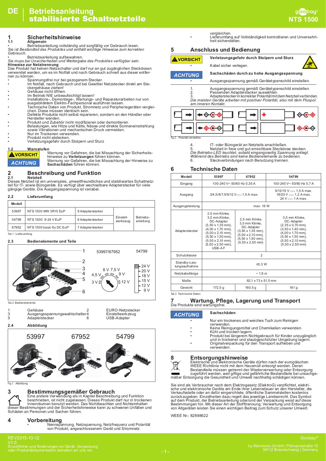 goobay 67952 operation manual