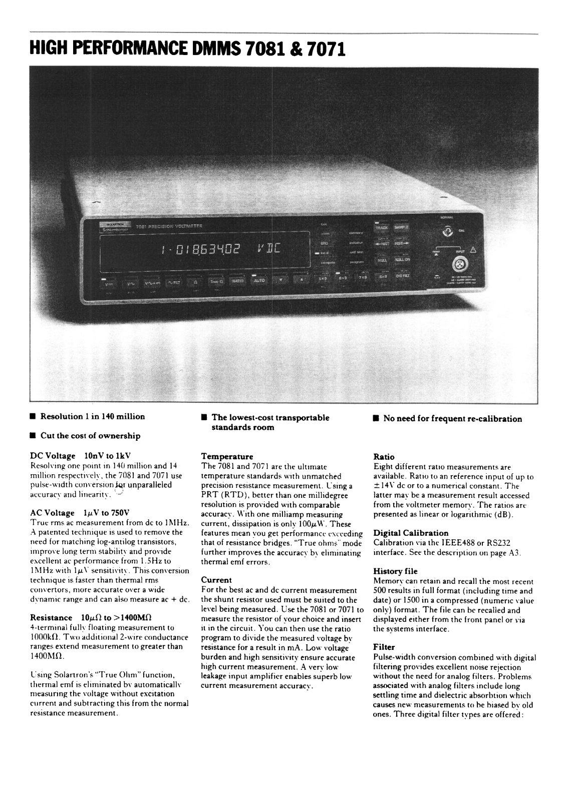 Solartron 7071, 7081 Datasheet - ManualMachine.com