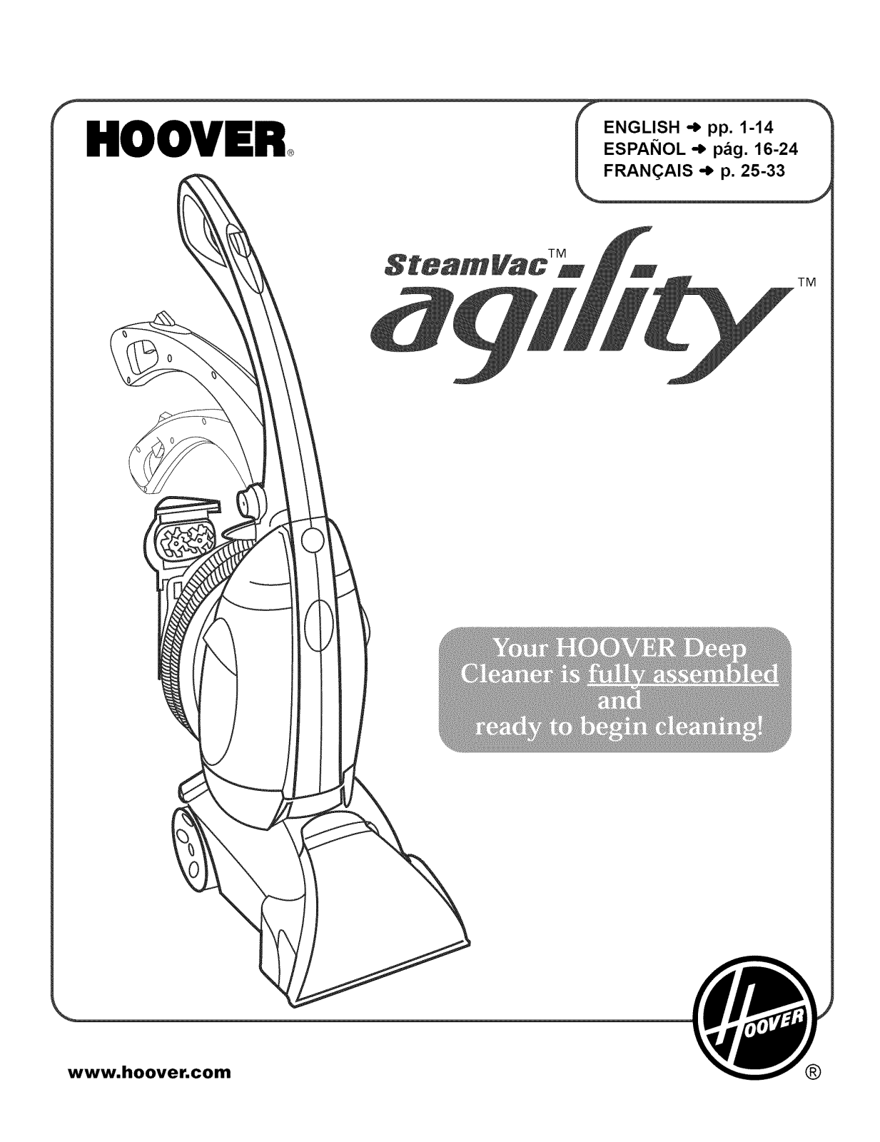 Hoover F6212-916, F6212-906, F6212-901 Owner’s Manual