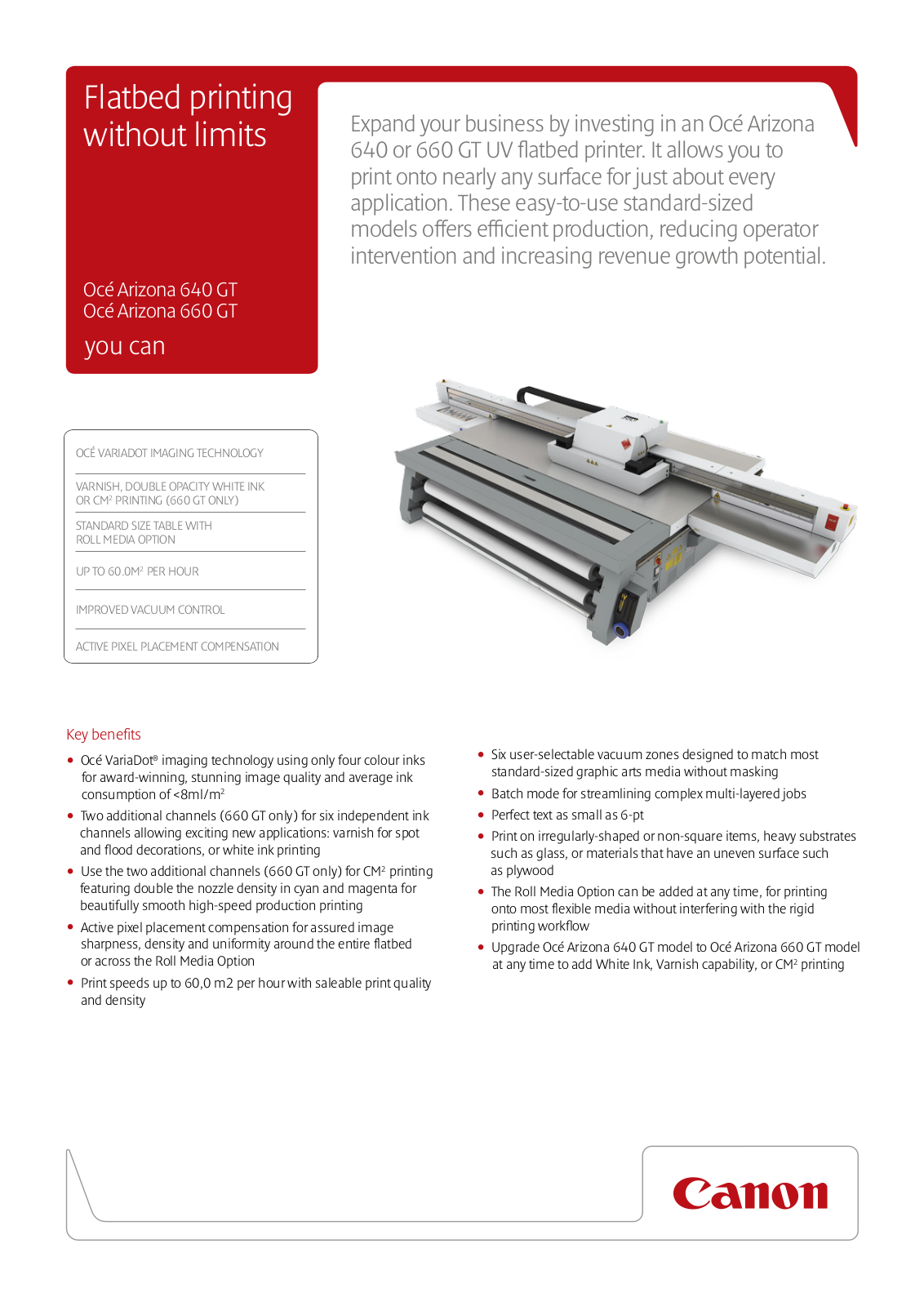 Canon OCE ARIZONA 600 GT BROCHURE