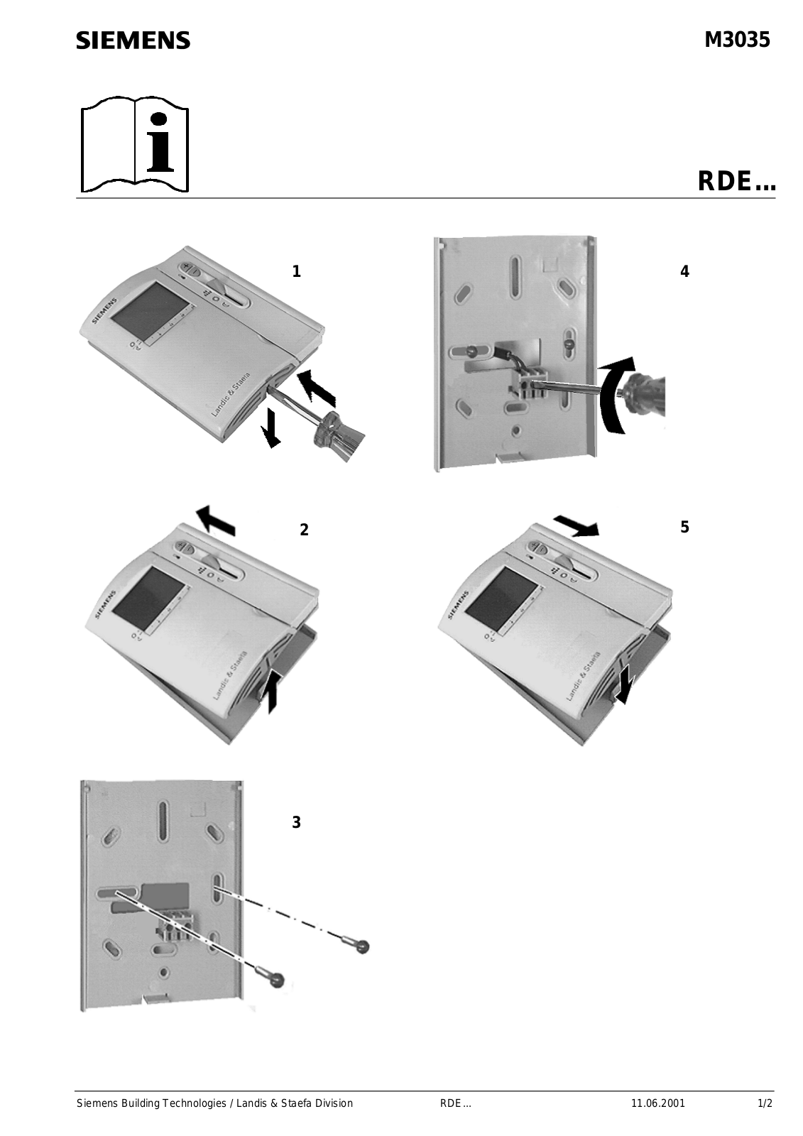 Siemens M3035 RDE User Manual