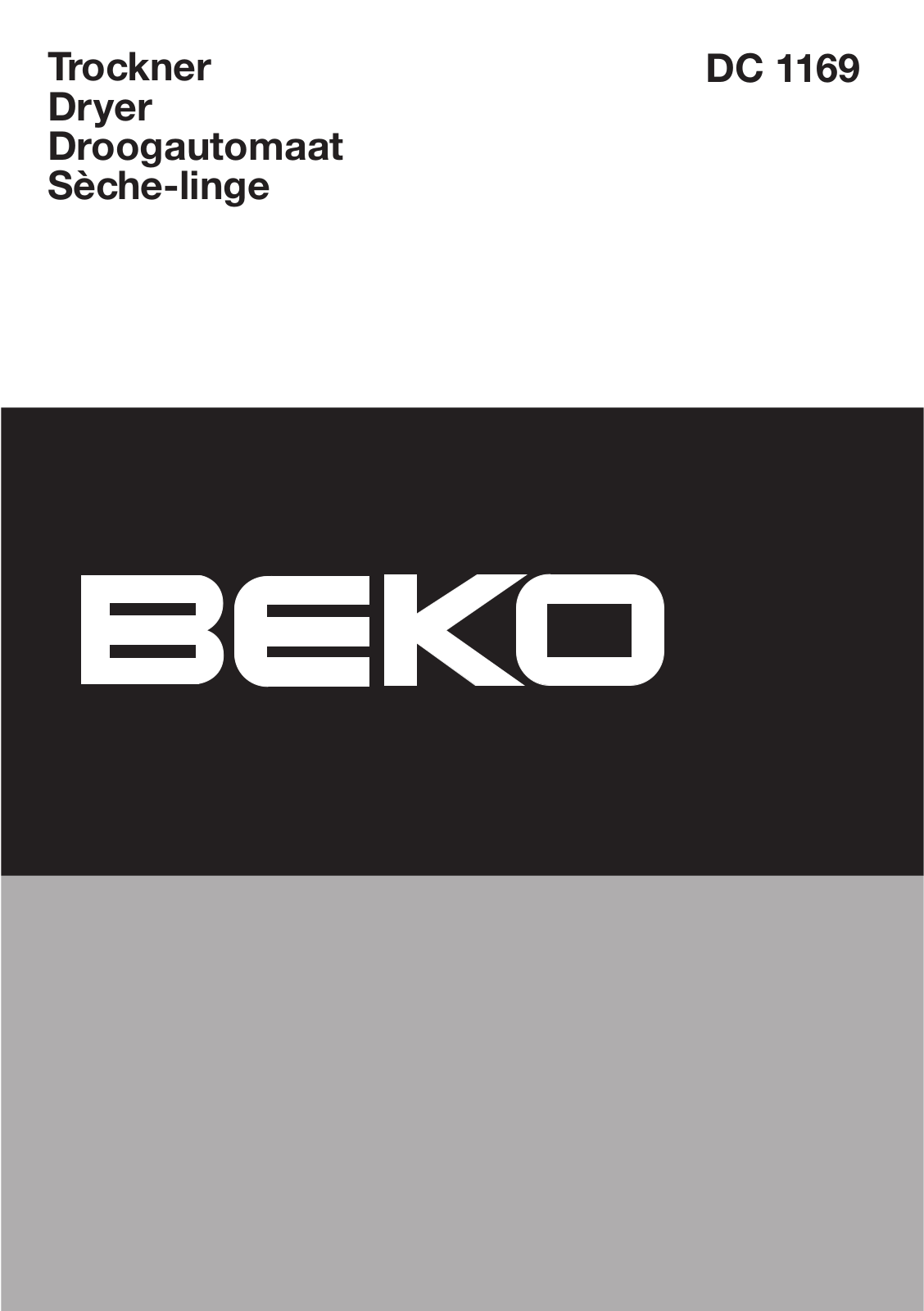 Beko DC 1169 User Manual