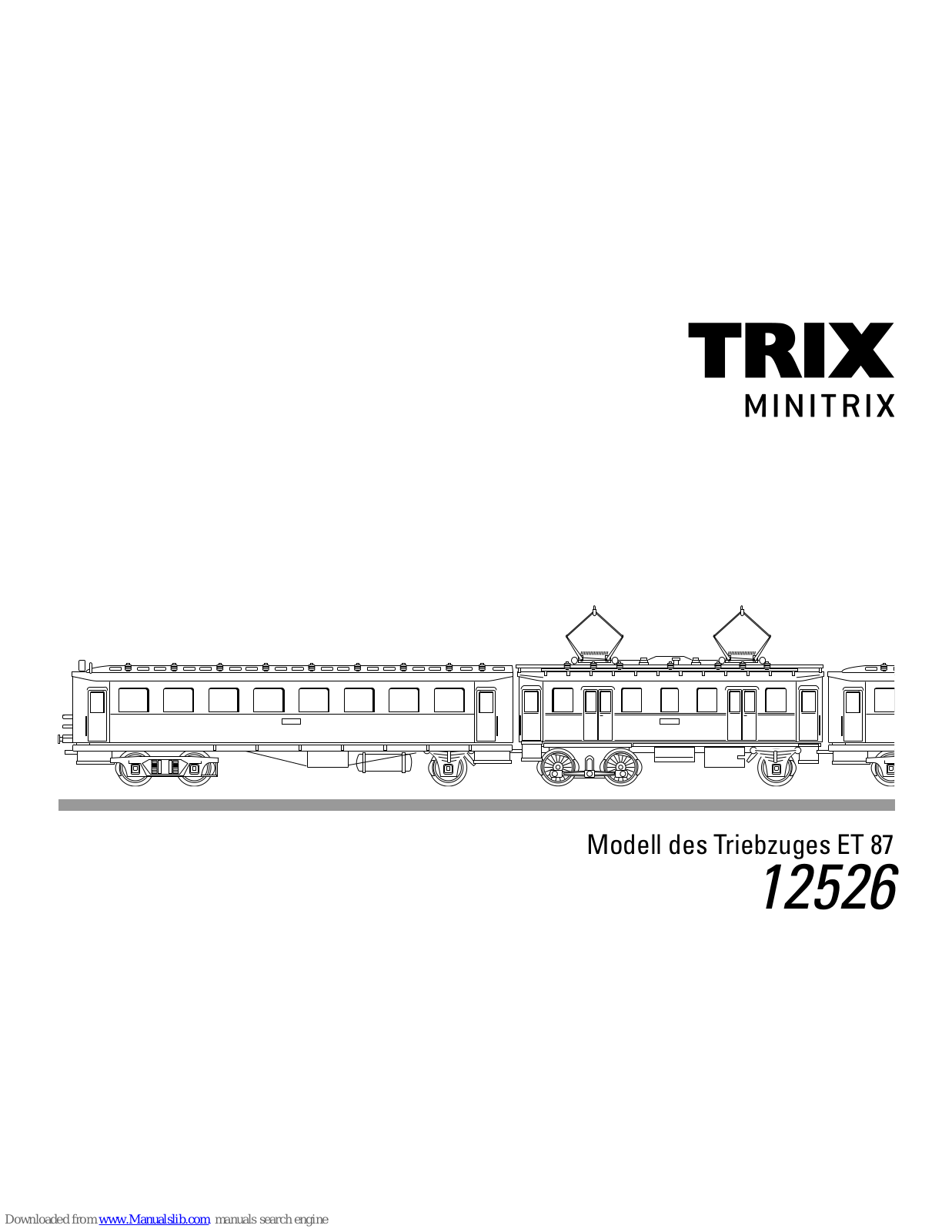 Trix minitrix ET 87 User Manual