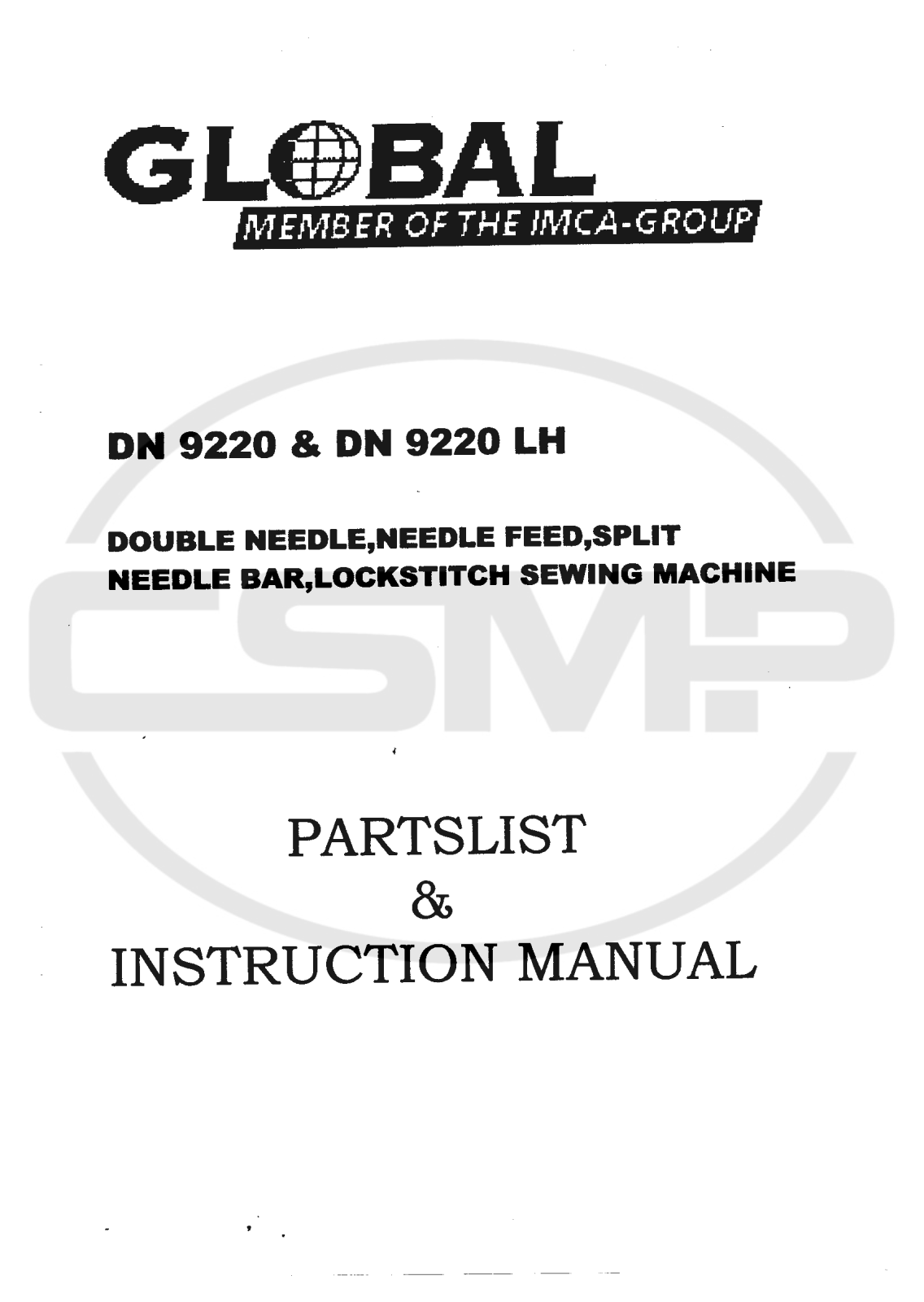 Global DN-9220 Parts Book