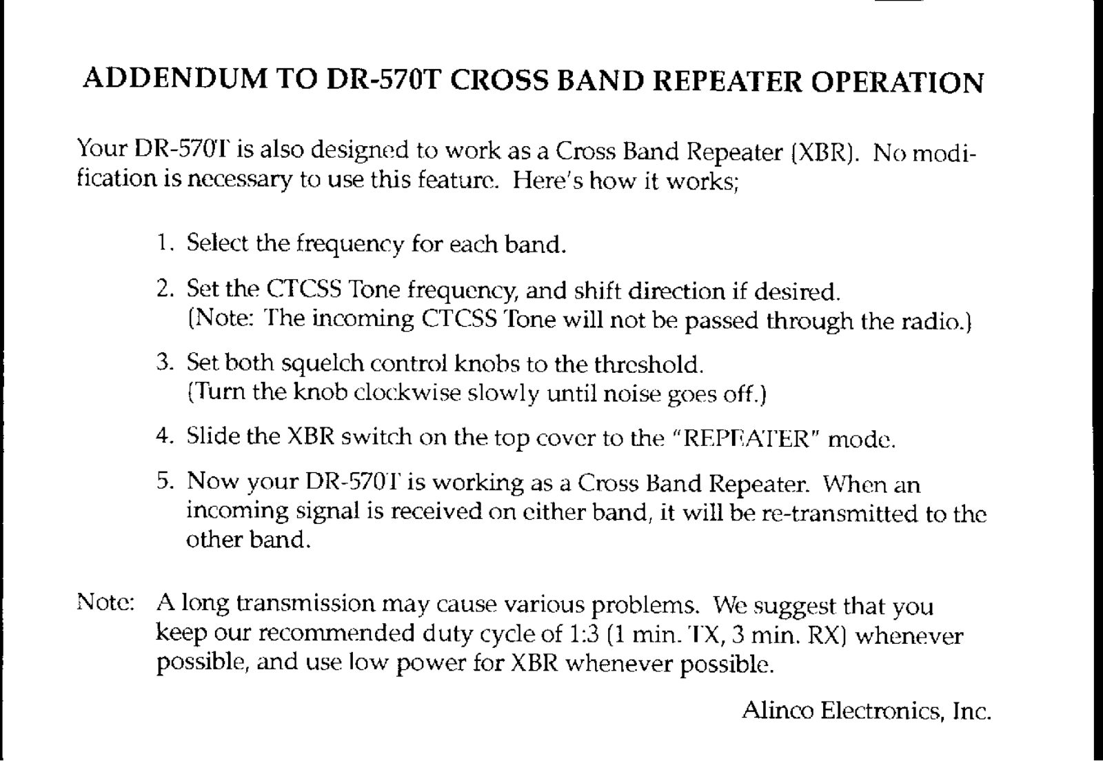 Alinco DJ-570T Instruction