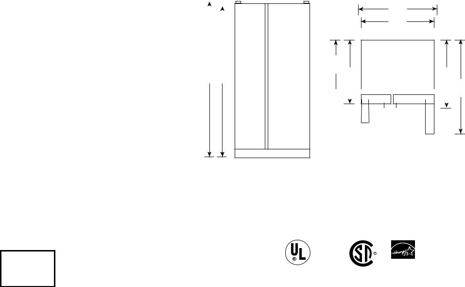 GE GSE25HGHWW, GSE25HGHBB Specification Sheet