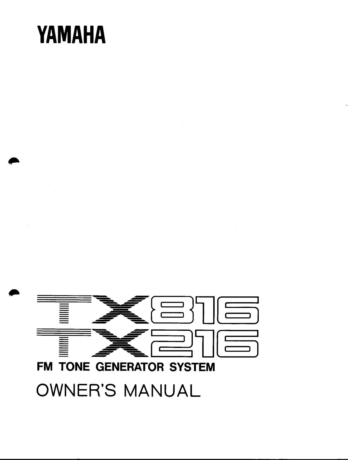 Yamaha TX816E1 User Manual