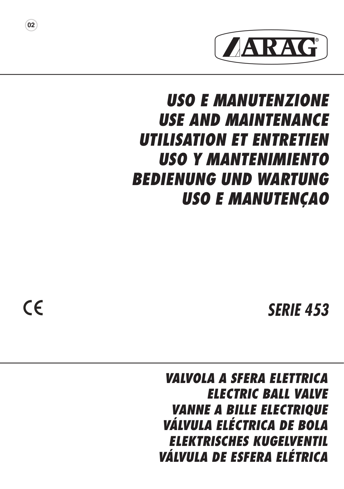 ARAG SERIE 453 User Manual