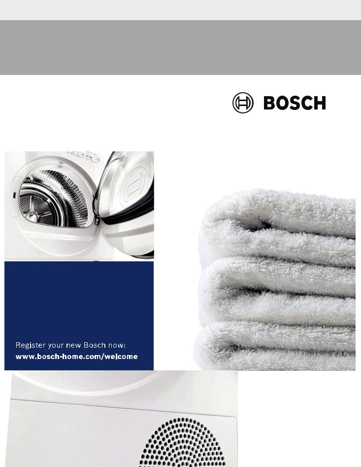 Bosch WTB86200UC User Manual