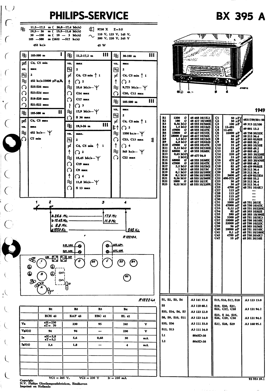 Philips BX395A Schematic