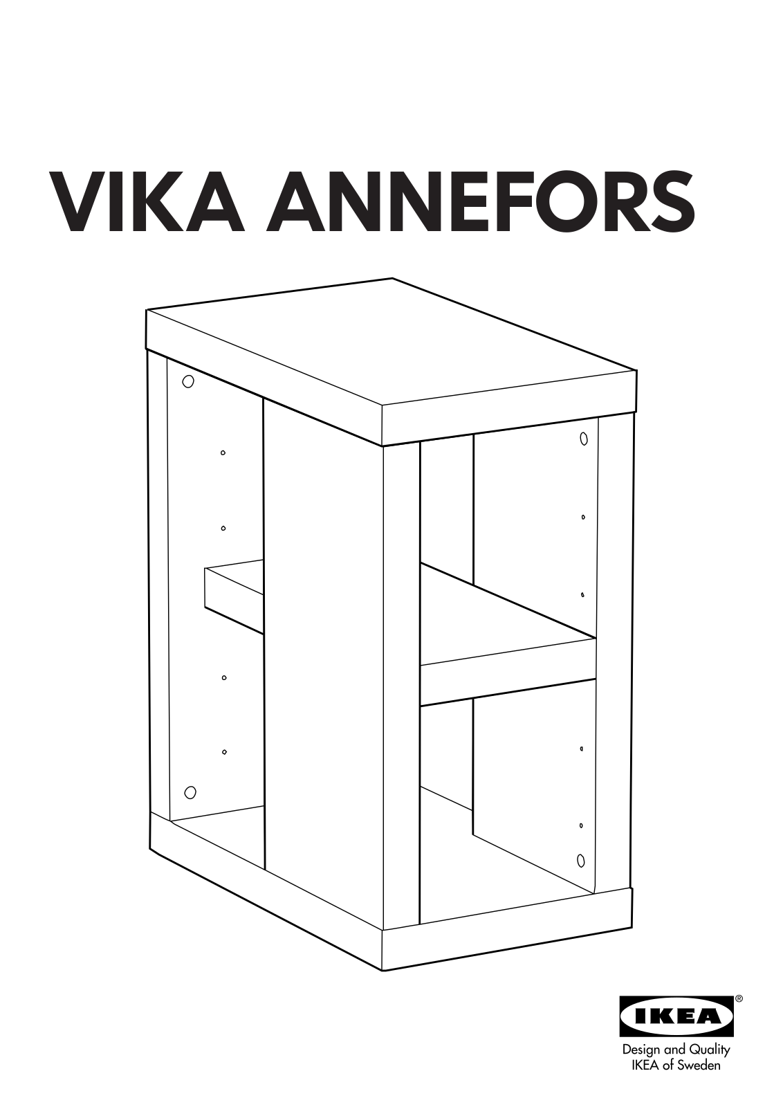 IKEA VIKA ANNEFORS TABLE LEG W STORAGE 14X28 Assembly Instruction