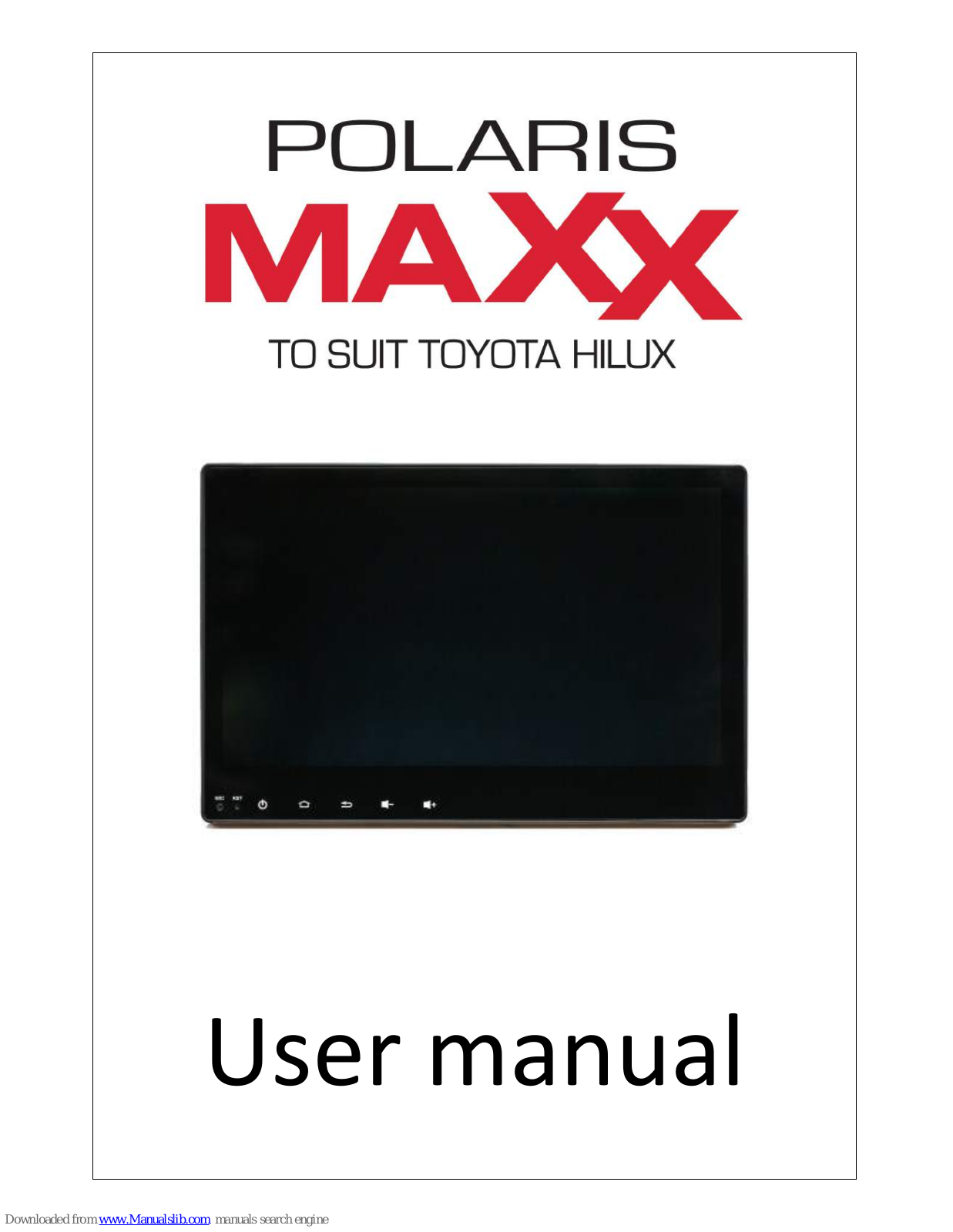 Polaris Maxx User Manual