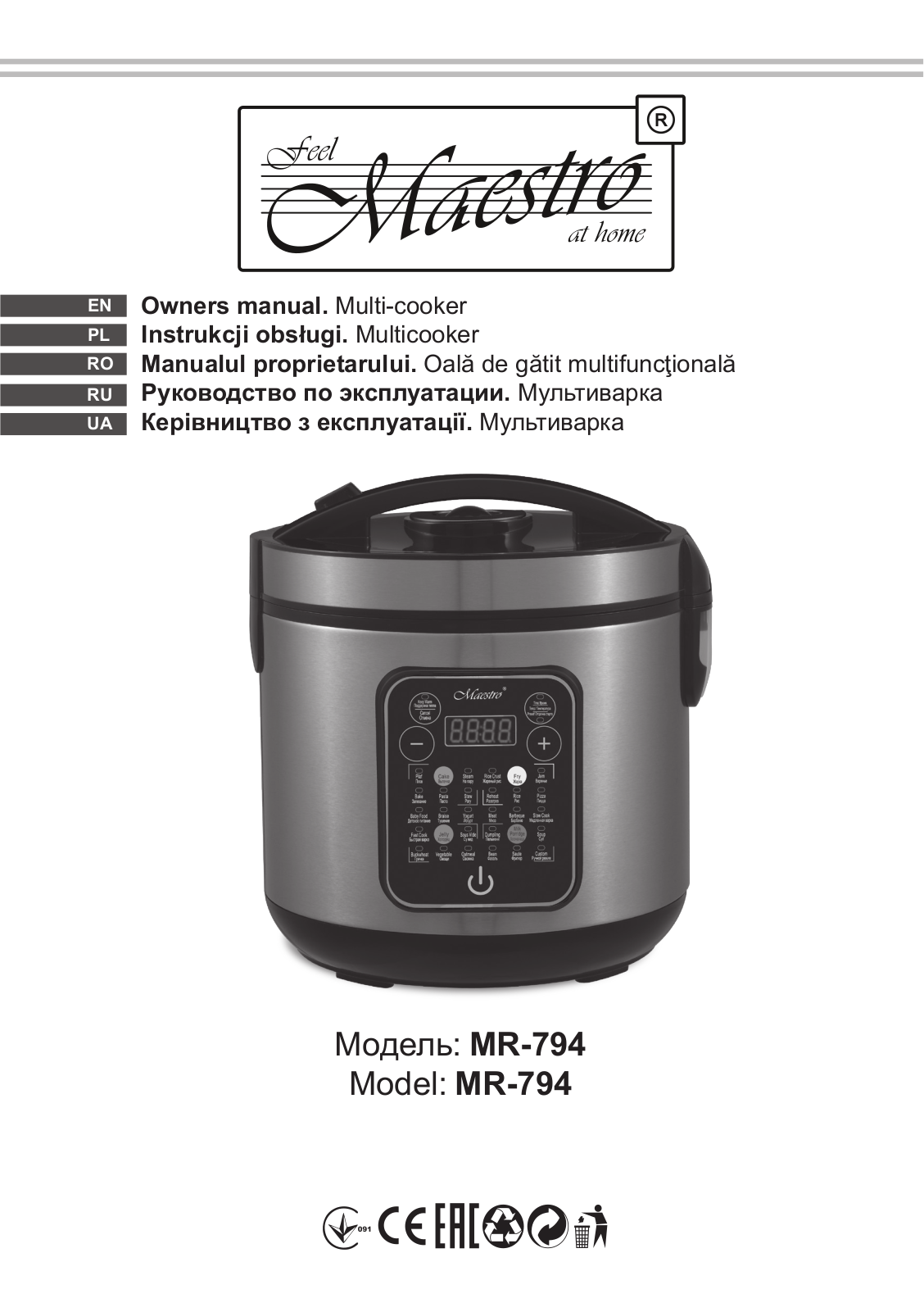 FEEL MAESTRO MR-794 User guide - ManualMachine.com