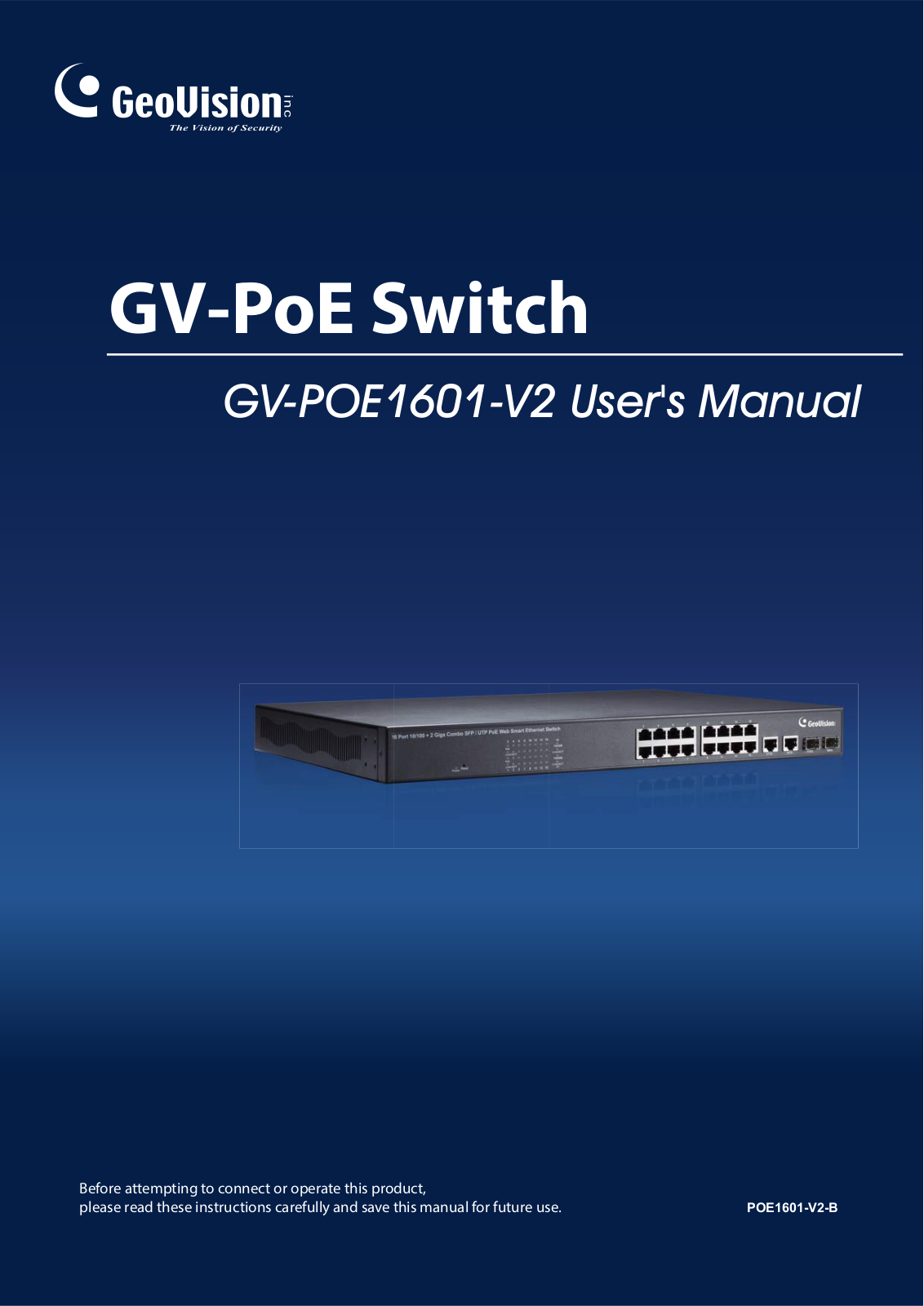 Geovision GV-POE1601-V2 User Manual