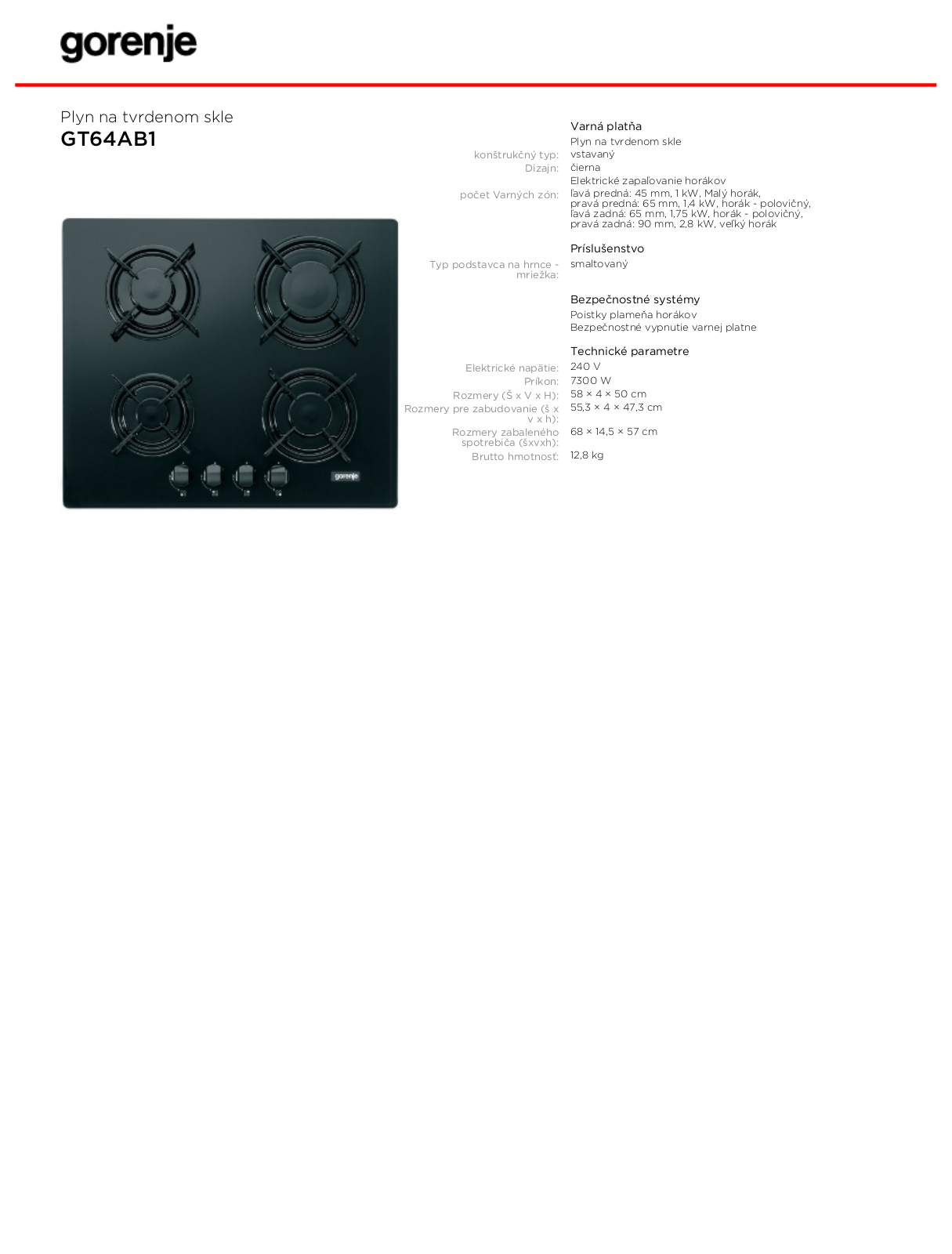 Gorenje GT64AB1 BROCHURE