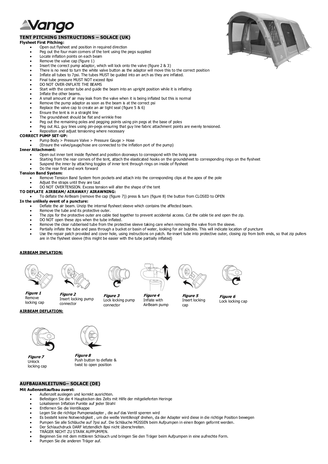 Vango Solace 400 User Manual