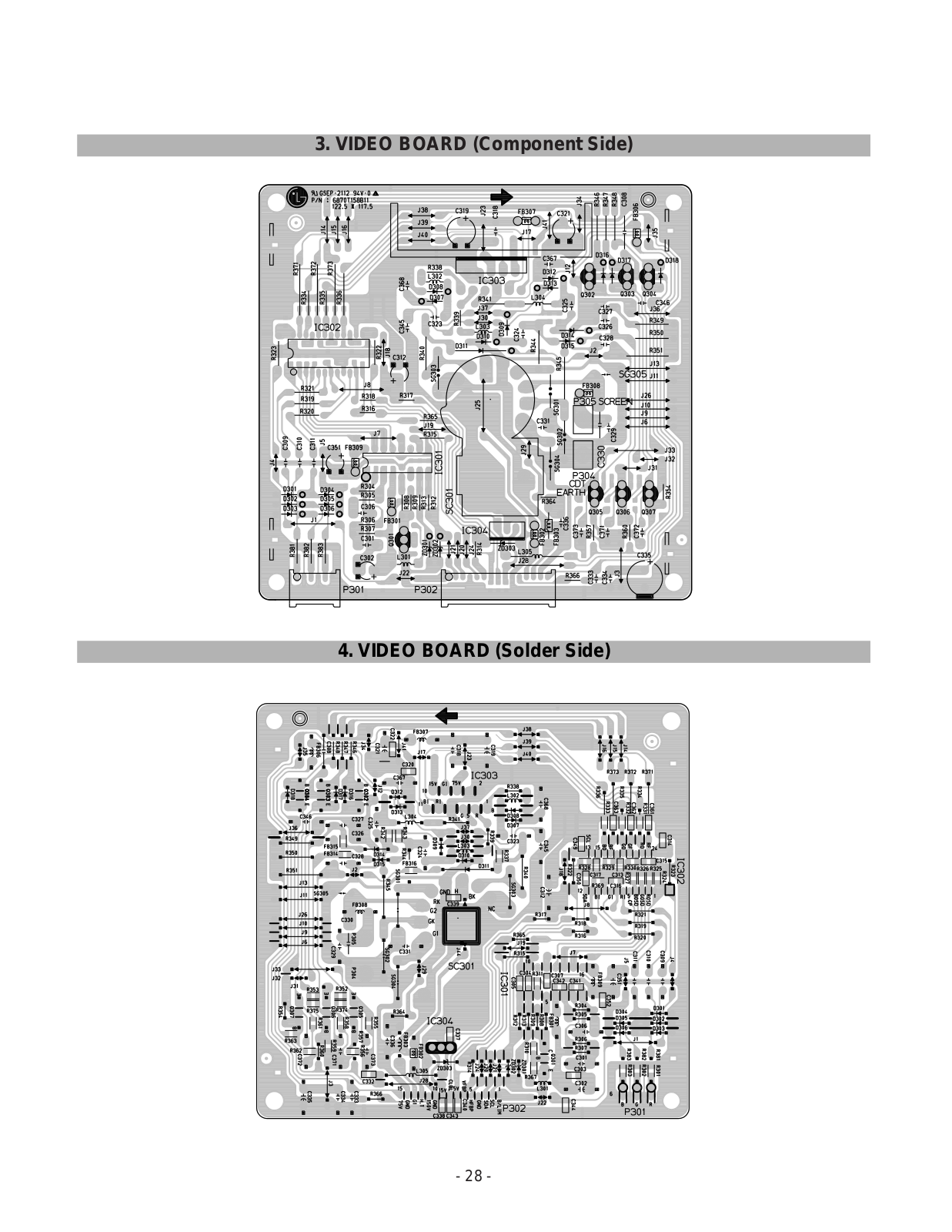 LG 575N, 575C, CB575BN, CB575BC VIDEO BOARD