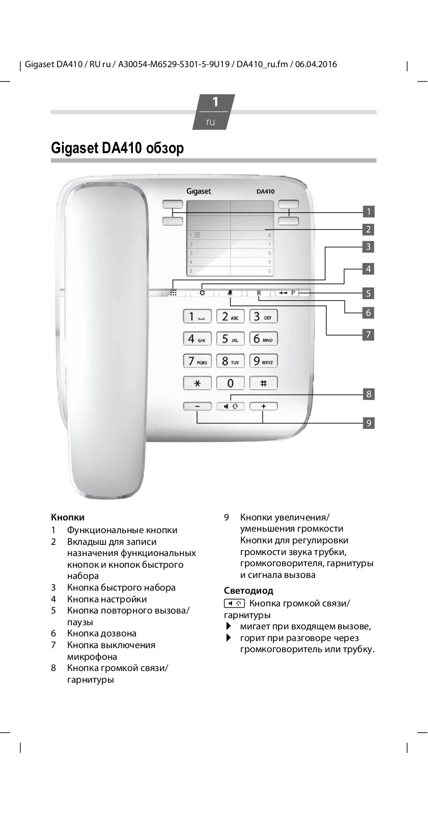 Gigaset DA410 User Manual