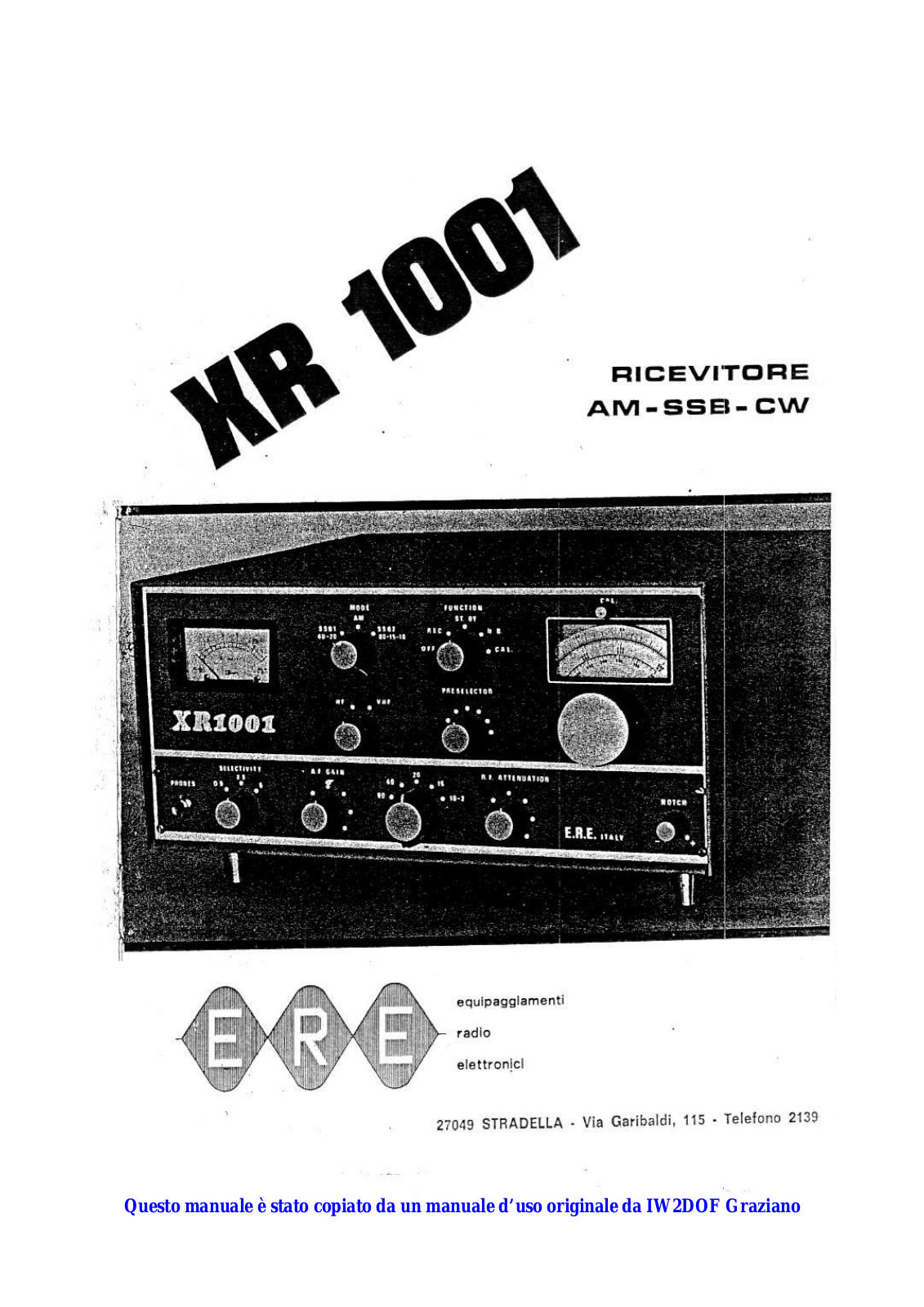 Pozosta ERE-XR-1000-IW2DOF User Manual