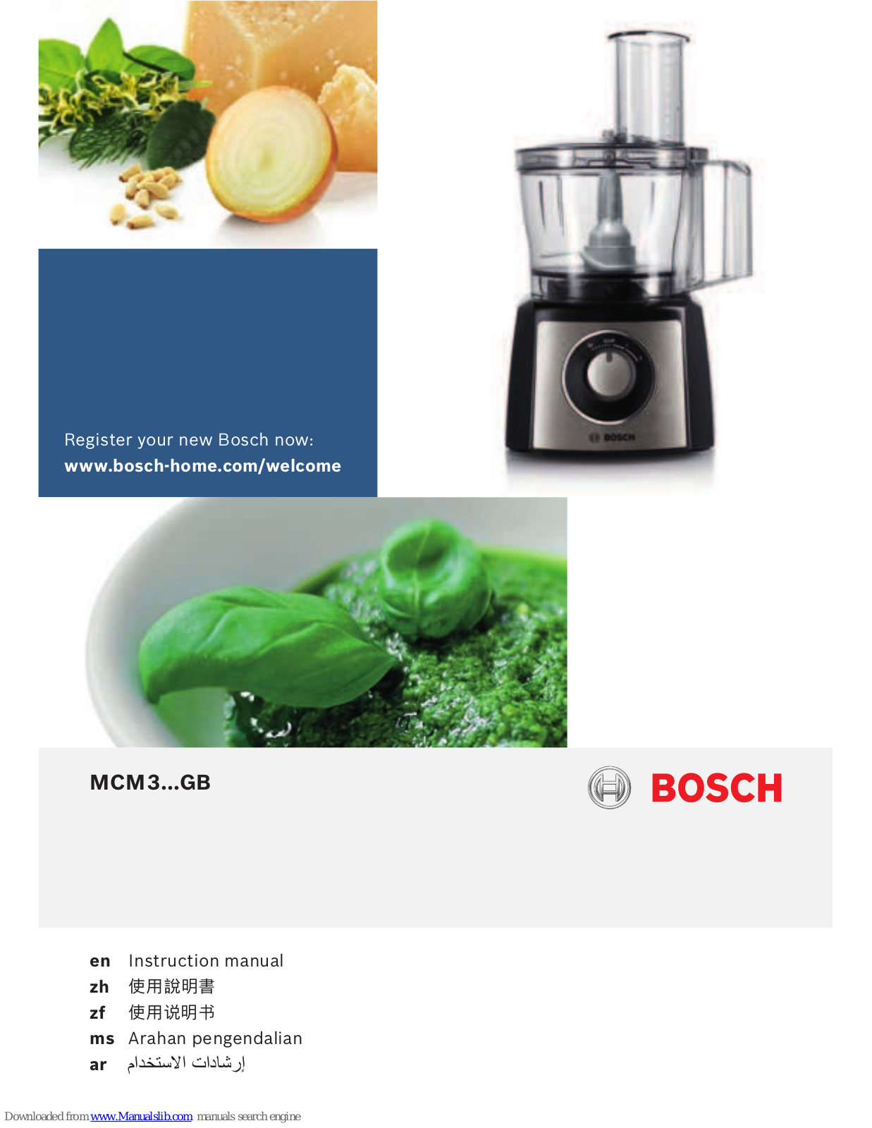 Bosch MCM3...GB Instruction Manual