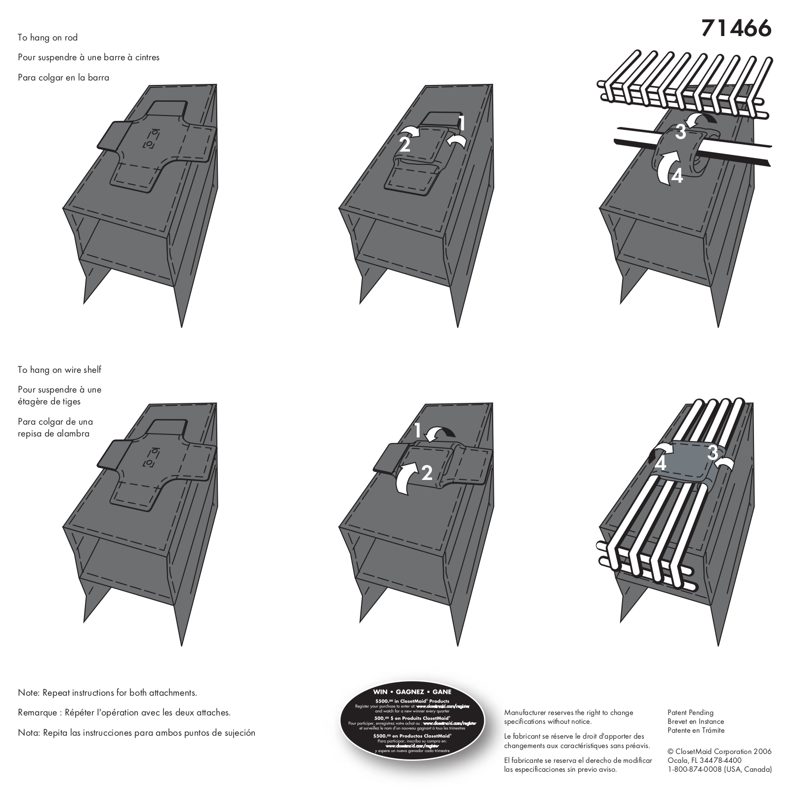 Closet Maid 71466 User Manual