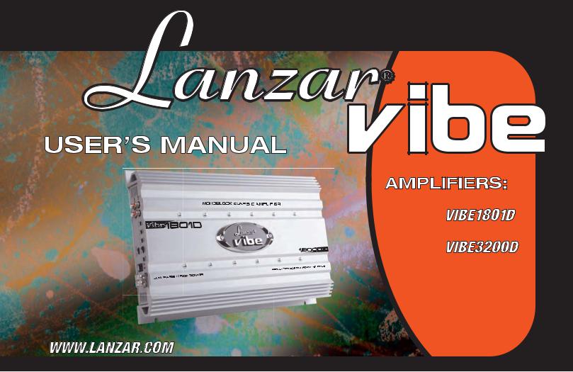 Lanzar Car Audio VIBE 1801D, VIBE 3200D User Manual