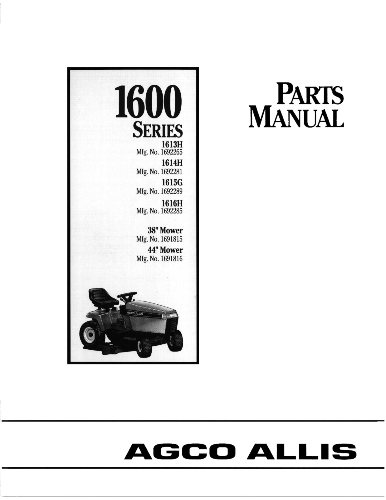 Snapper 1614H, 1615G, 1691816 User Manual