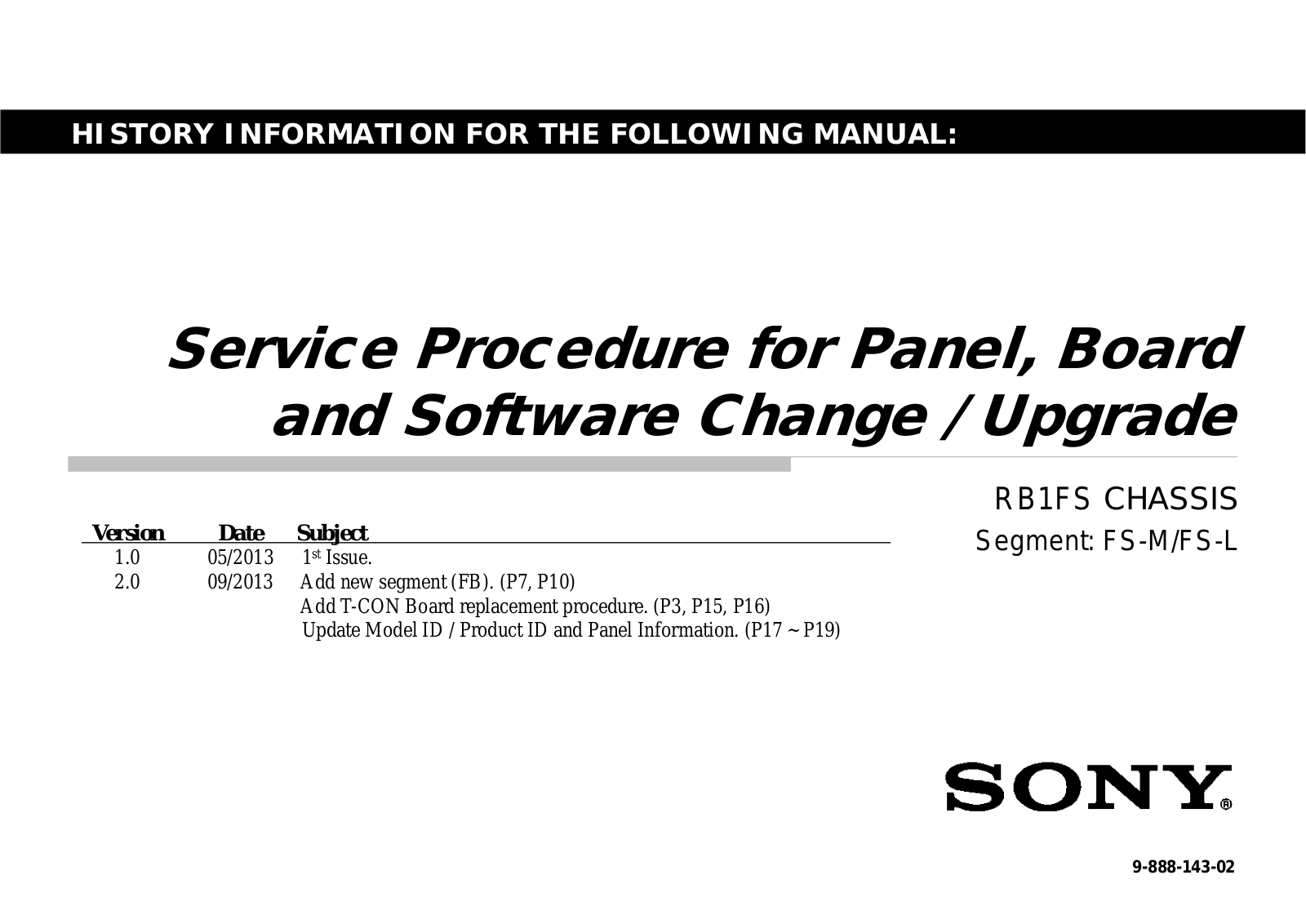 Sony KDL-55X9005 User Manual