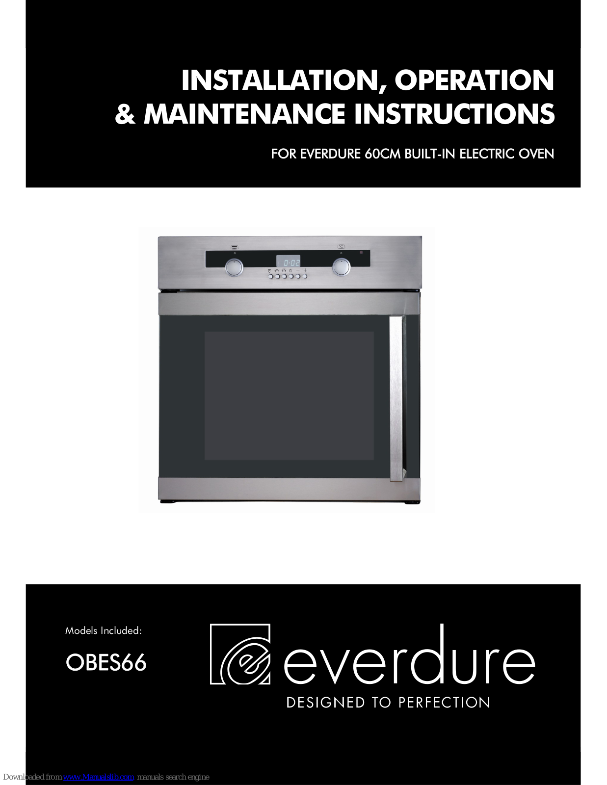 Everdure OBES66 Installation, Operation & Maintenance Instructions Manual