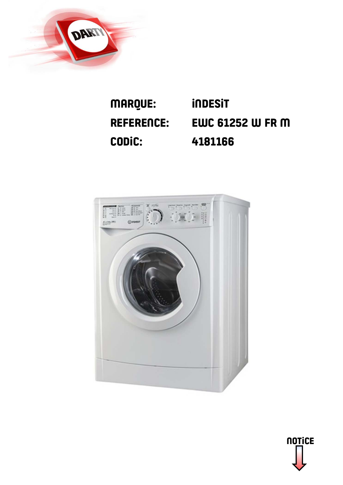 Indesit EWC61252W User Manual