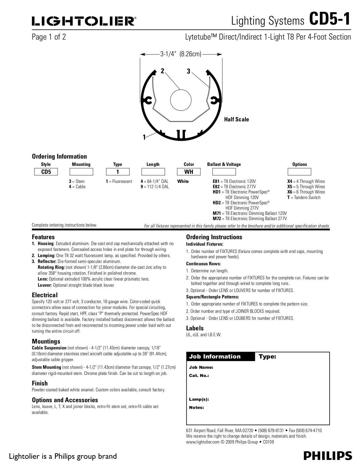 Lightolier CD5-1 User Manual