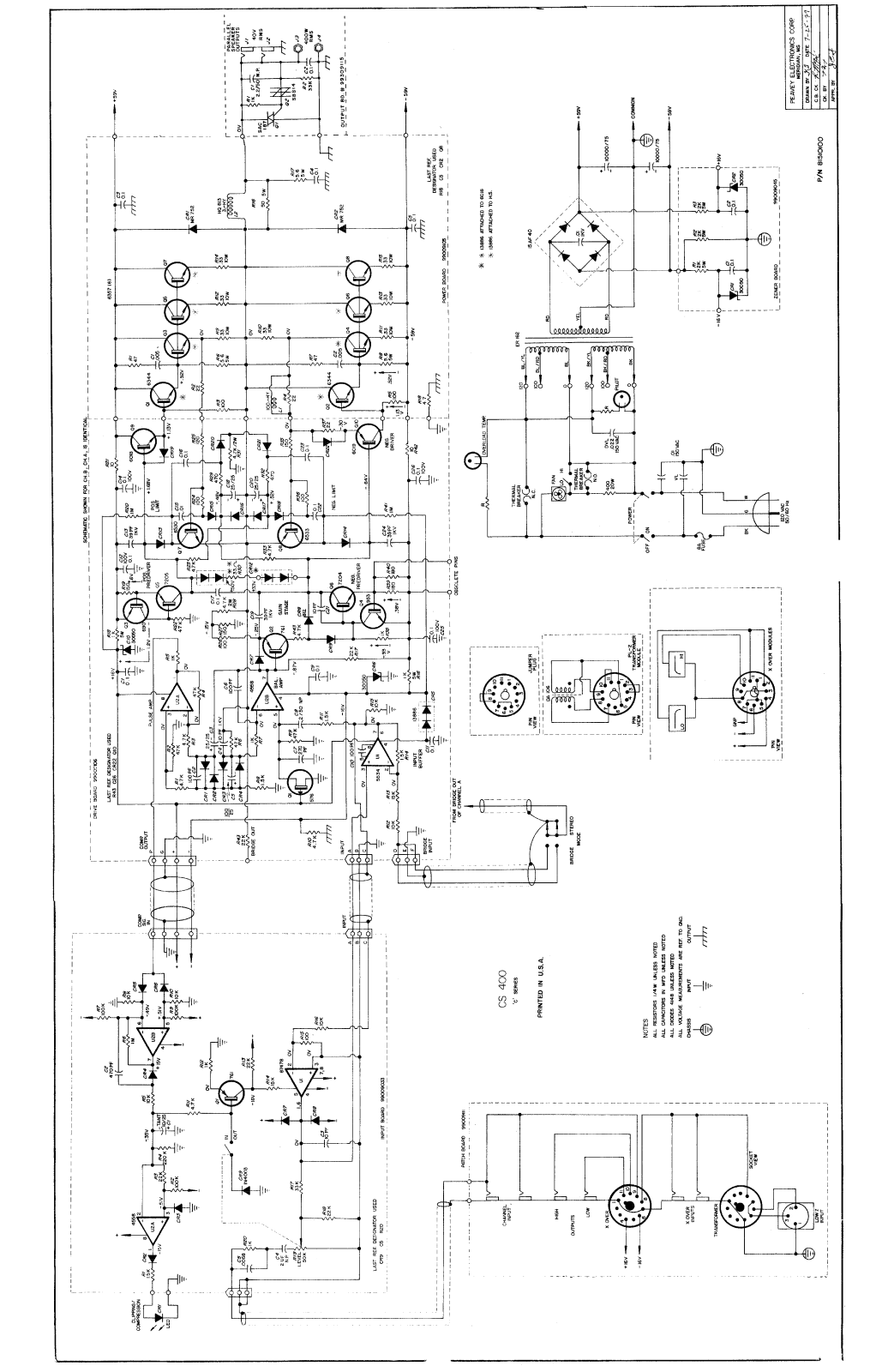 Peavey CS-400 Schematic