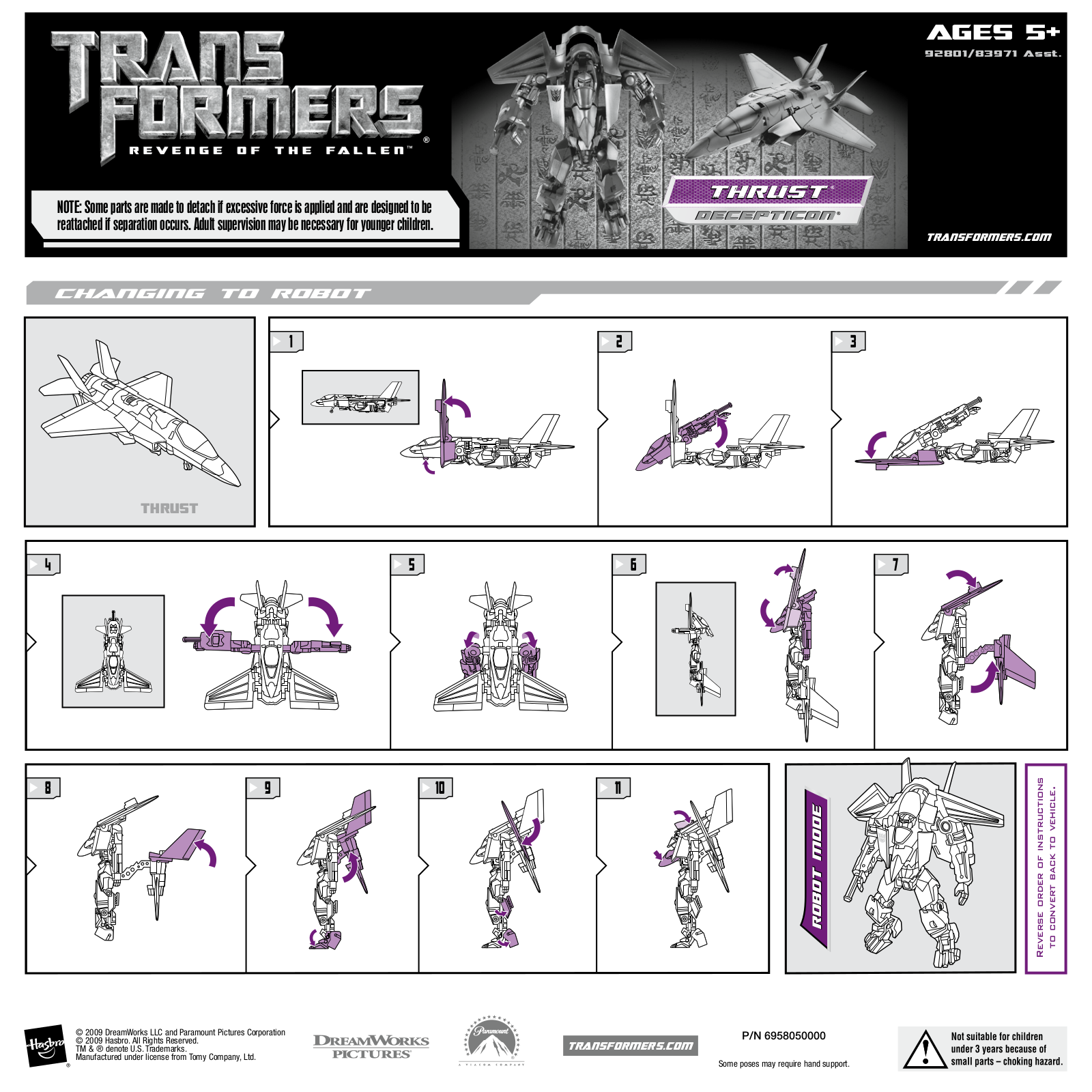 Hasbro TRANSFORMERS THRUST User Manual