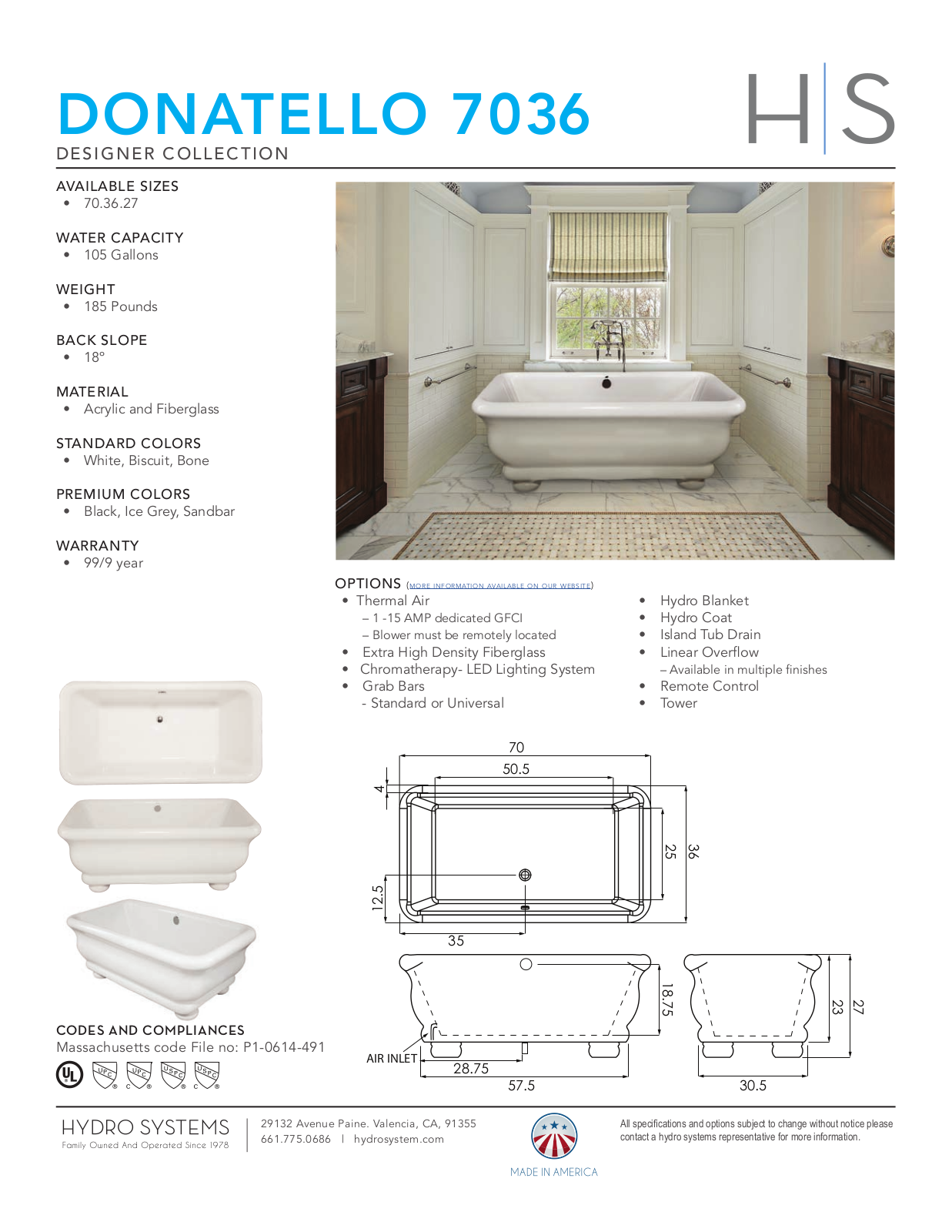 Hydro Systems HYDR2301 Specifications - ManualMachine.com