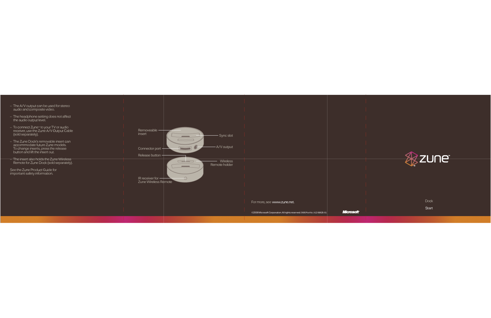 ZUNE dock start guide - ManualMachine.com