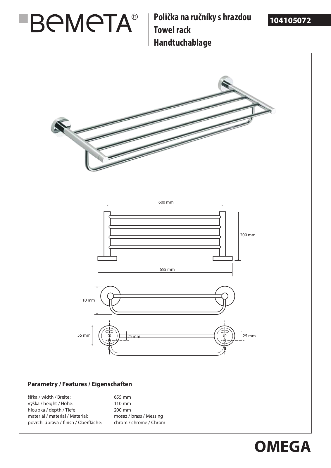 Bemeta Omega 104105072 User guide