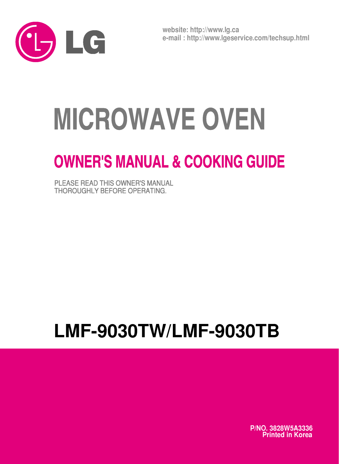 LG LMF-9030TW User Manual