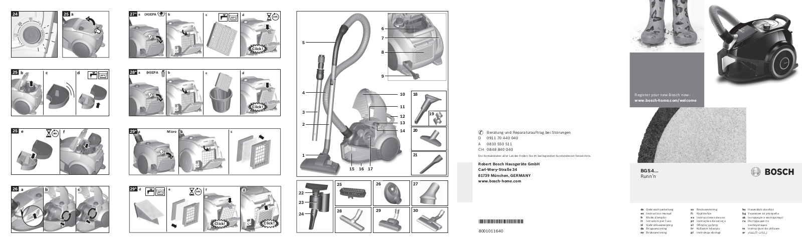 Bosch BGS 4SIL73, BGS 4SILM1 User manual