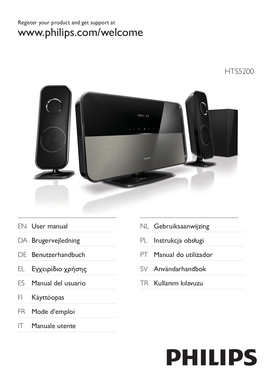 PHILIPS HTS5200 User Manual