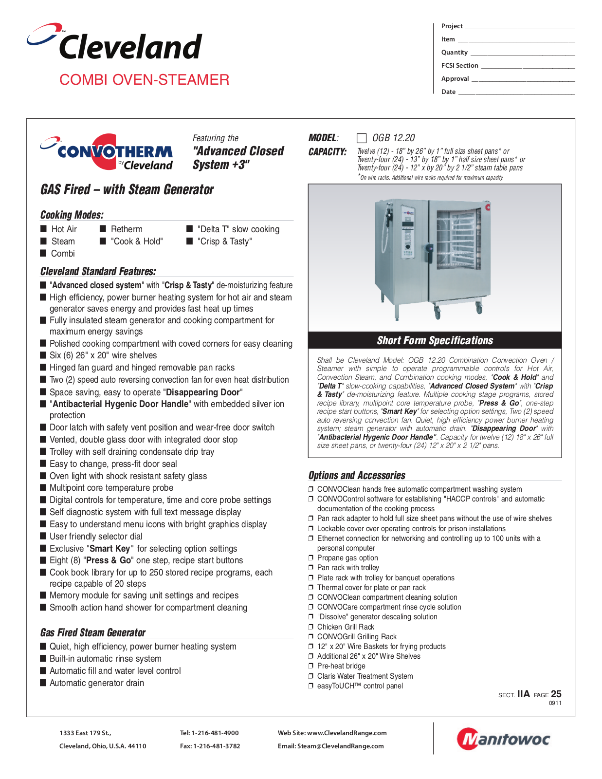 Cleveland OGB 12.20 User Manual