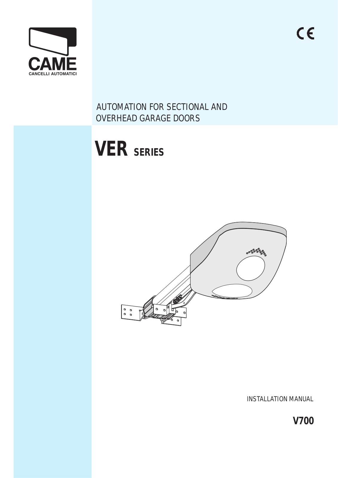 CAME Ver U4512-B Kit User Manual