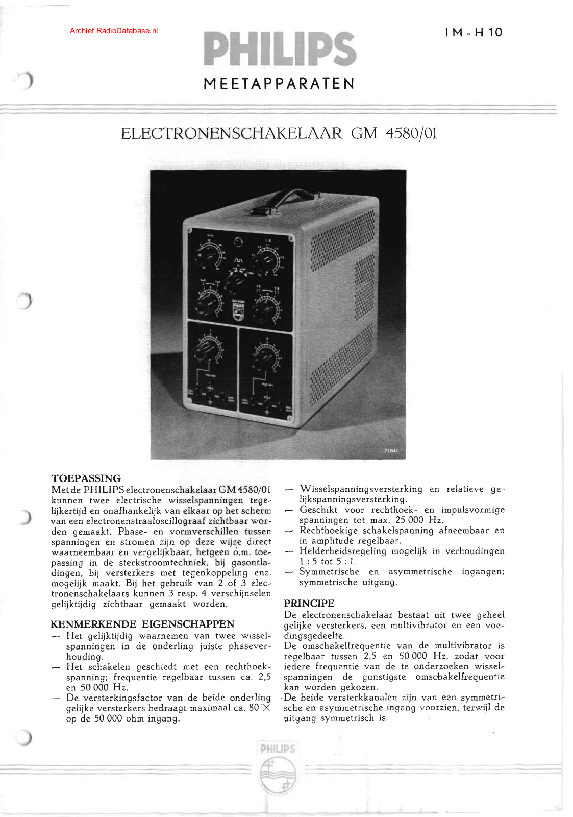 Philips GM4580 User Manual