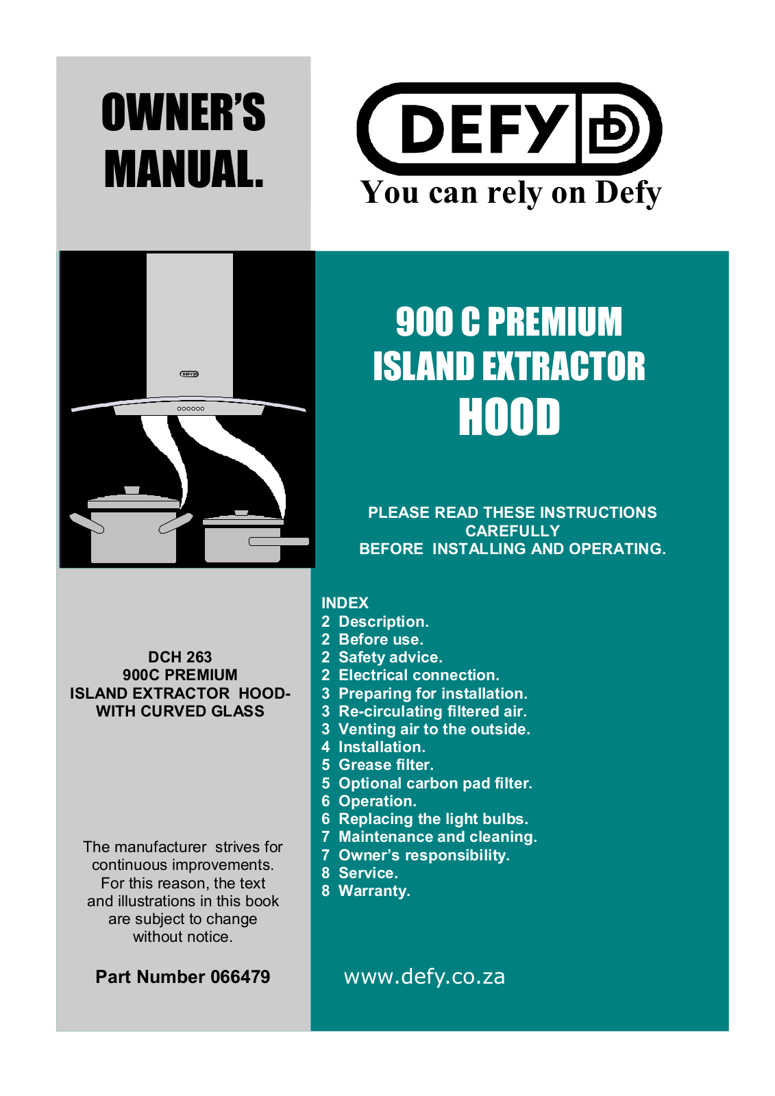 Defy 66479 User Manual