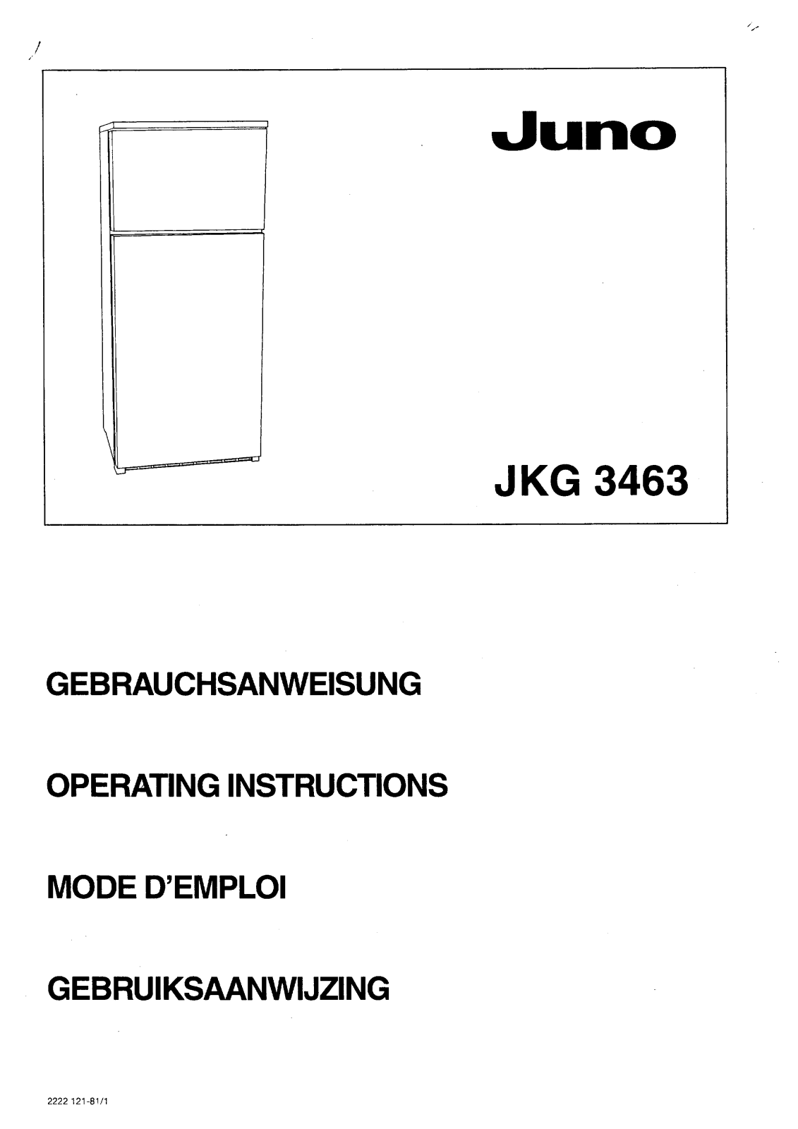 JUNO JKG3463 User Manual