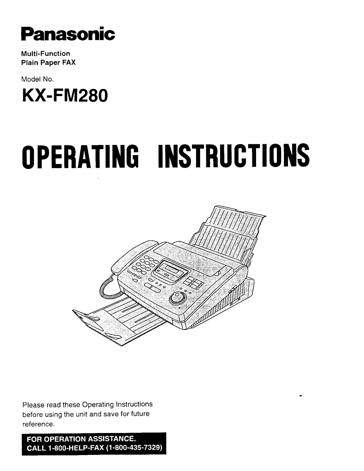 Panasonic KM7KX FM280 Users Manual