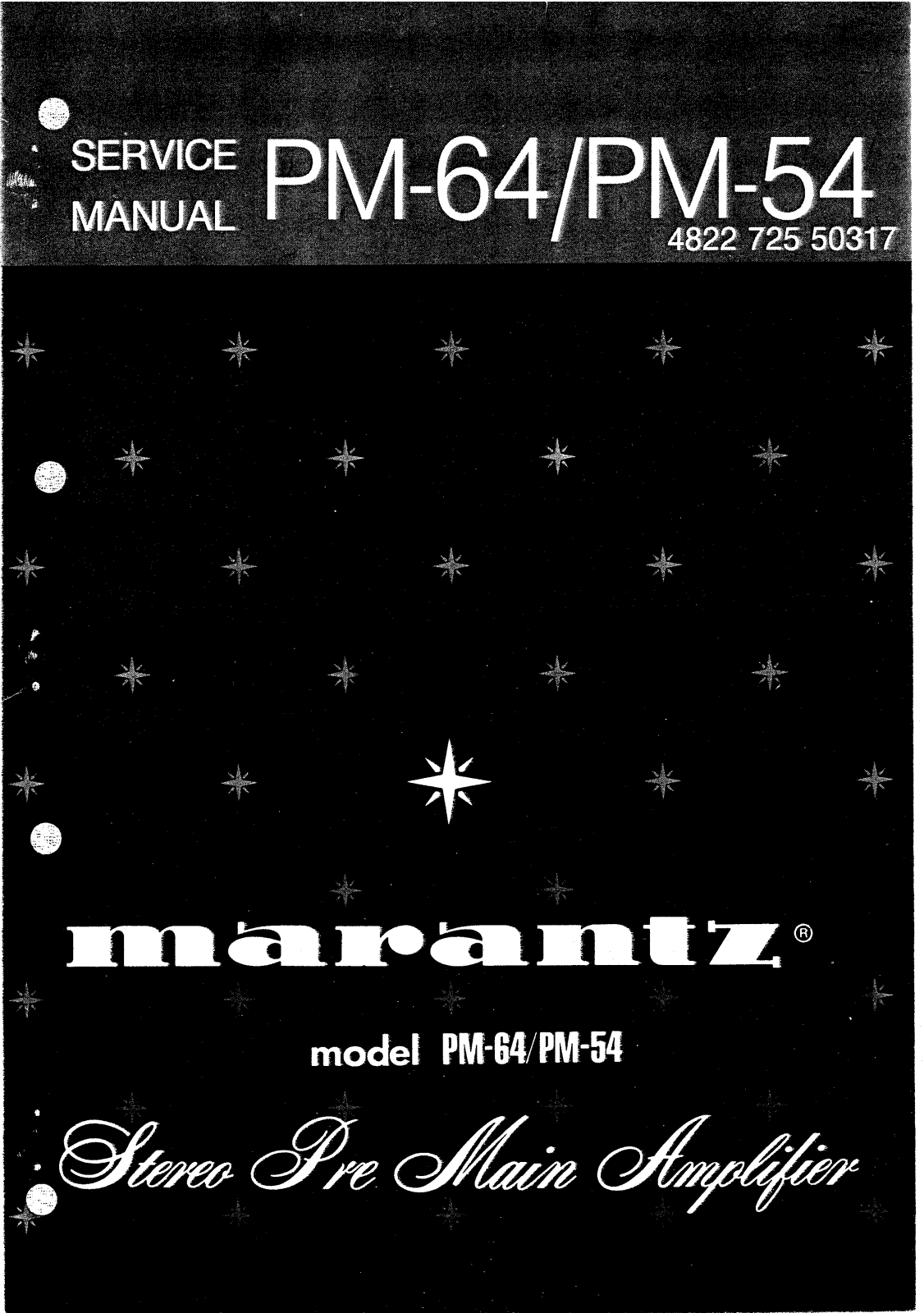 Marantz PM-64, PM-54 Service Manual